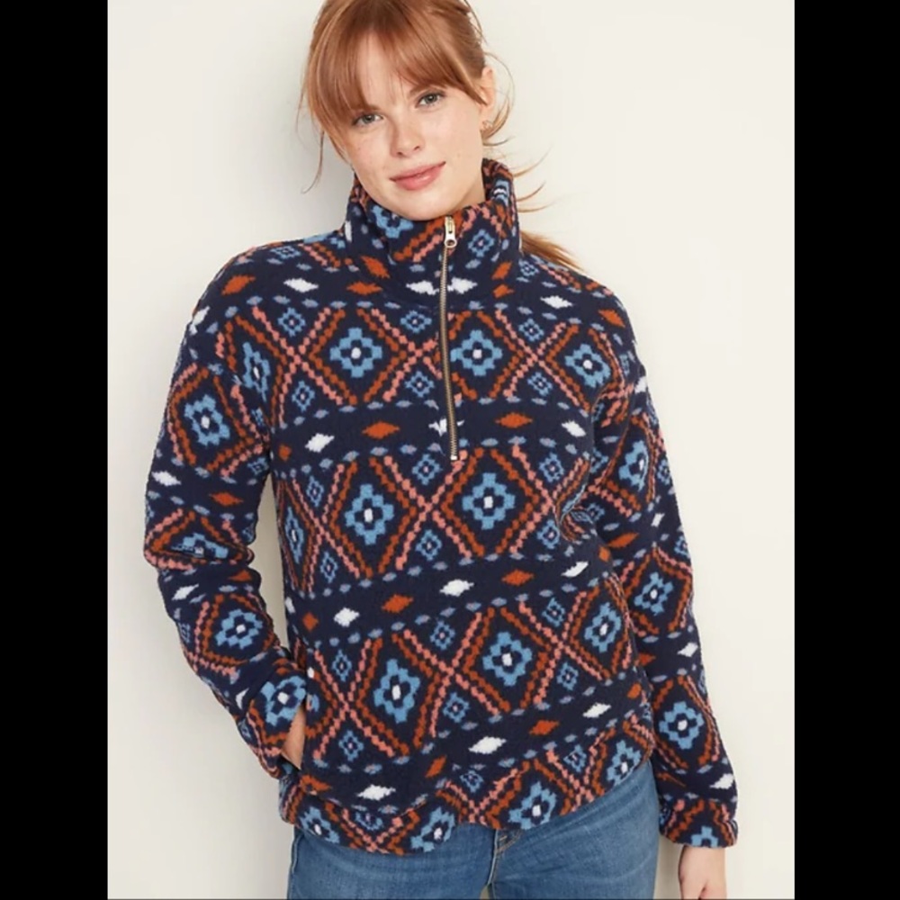 1/4-zip Plush Sherpa Fleece Pullover (Tall)